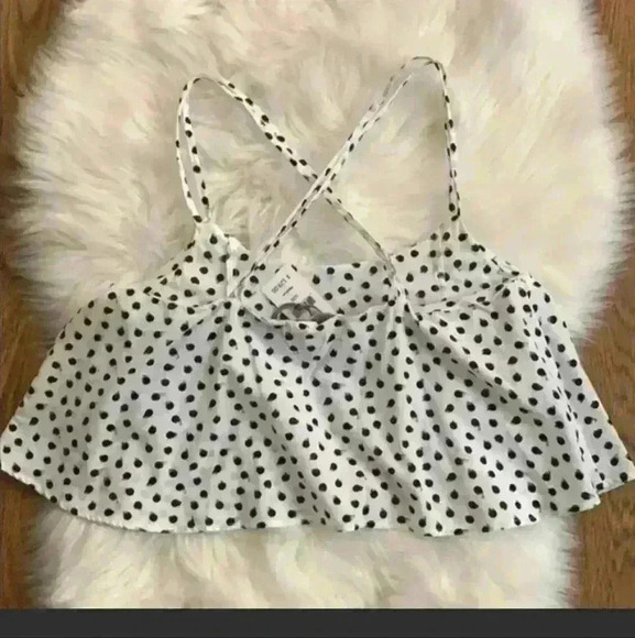 🌻- NWOT Pearl Street Polka Dot Crop Top Size M - Picture 5 of 5